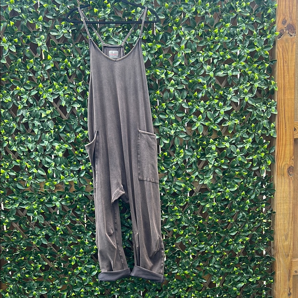 Free People Charcoal Jumpsuit